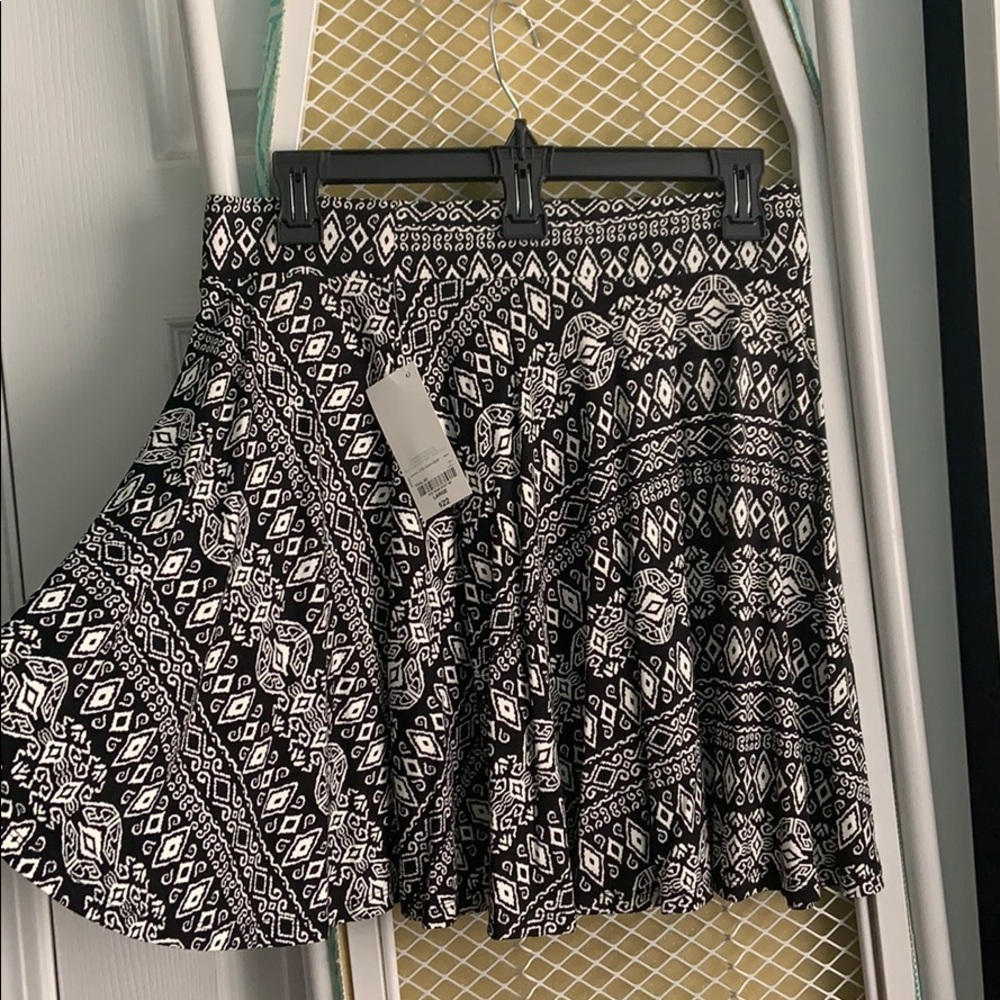 black & white skirt